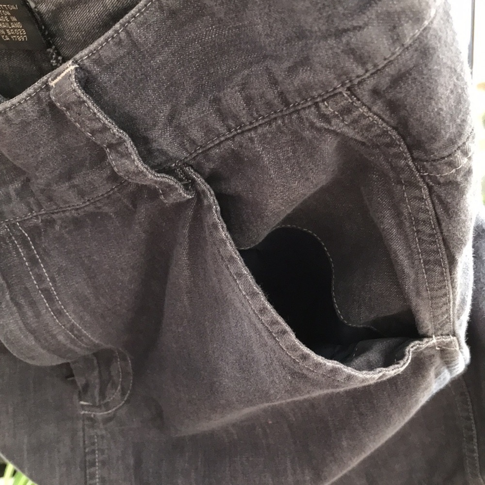BANANA REPUBLIC Denim Mini Skirt Waistband Belt Loops Zip Front Slip Pockets—6 - Picture 13 of 16